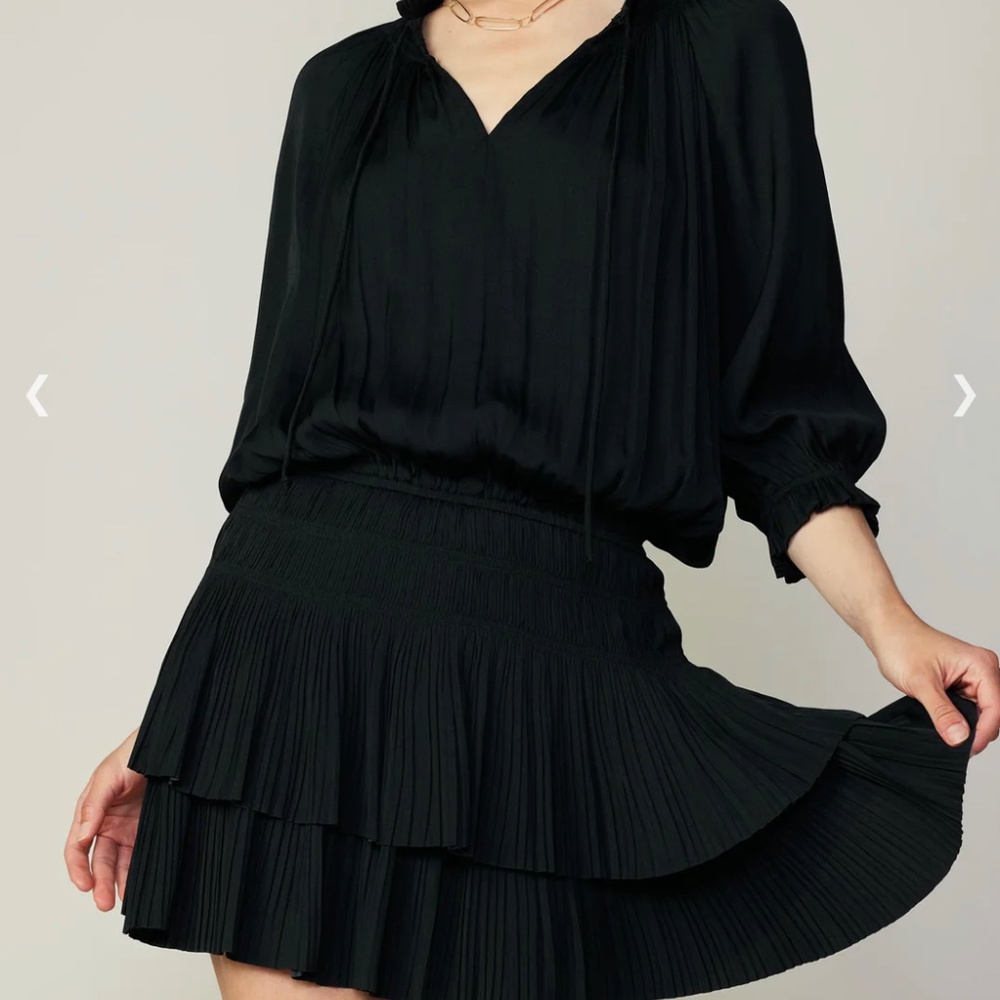 Aurelie Pleated Mini Dress